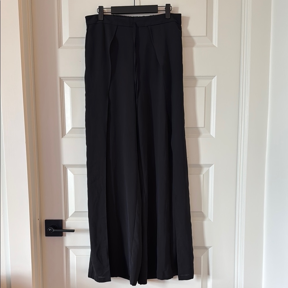 SHEIN Elegant Black Wide Leg Pants